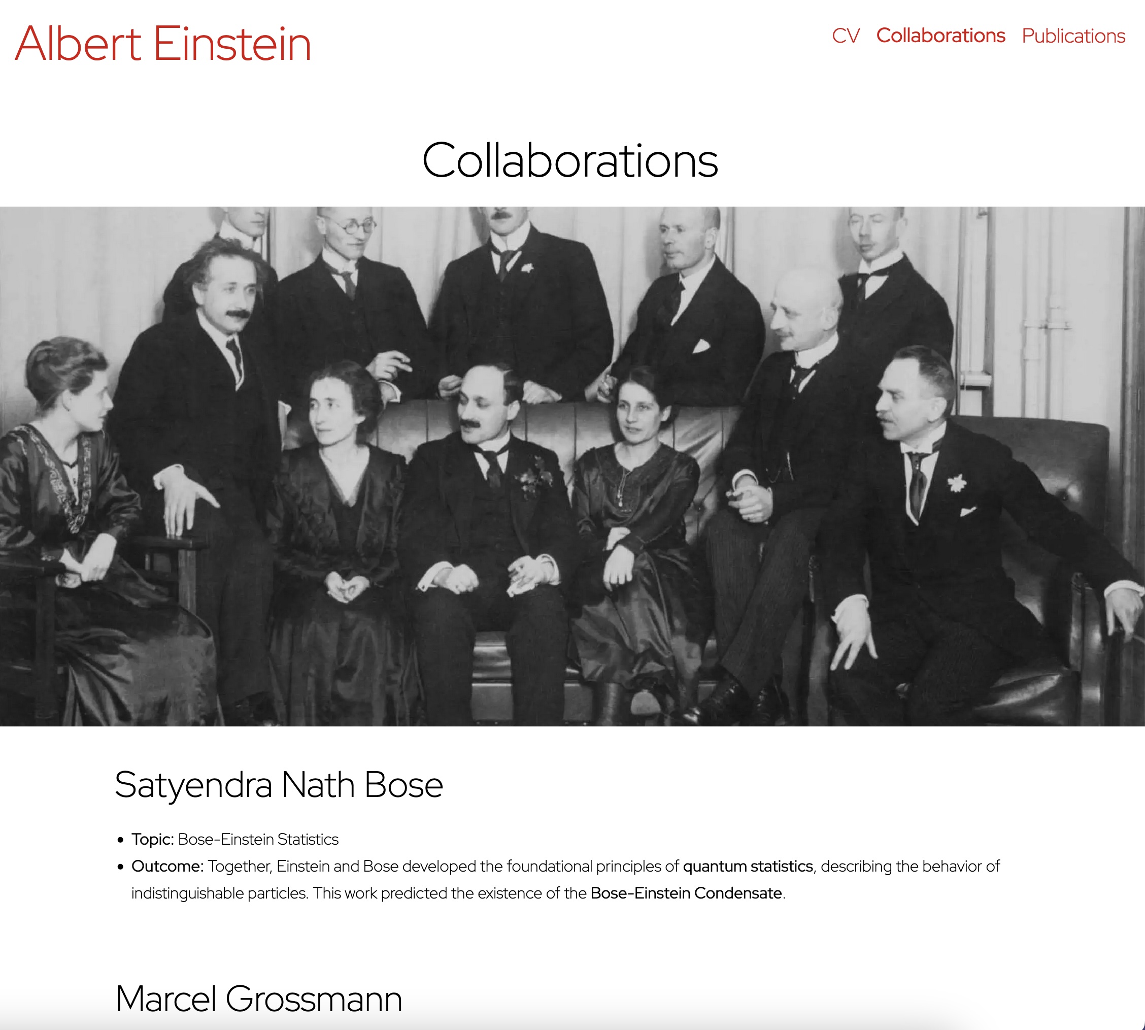 Einstein website Einstein website